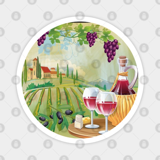 Wine and winery #5 Magnet by GreekTavern